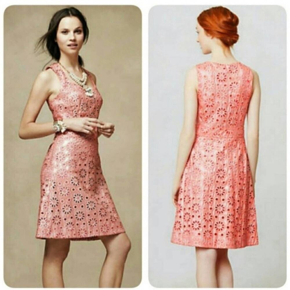 Anthropologie Maeve Coralshine Lace Eyelet…